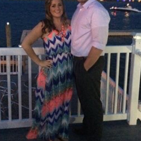 Multi colored maxi dress