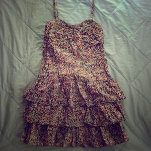 Ruffled flower-printed sundress