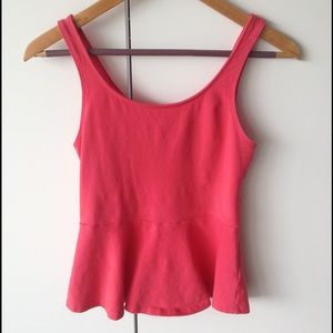 Pink Express peplum tank top