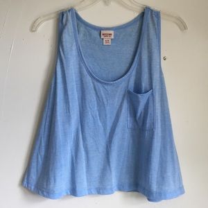 Light blue flowy crop top