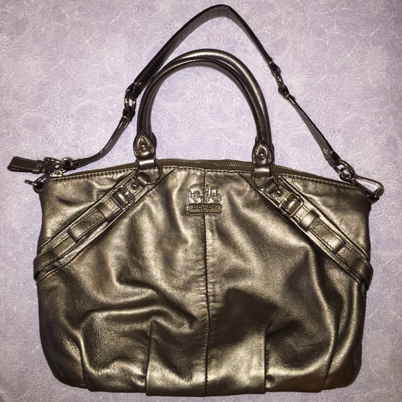 🚫SOLD🚫 COACH Leather Small Sophia Gunmetal 15960