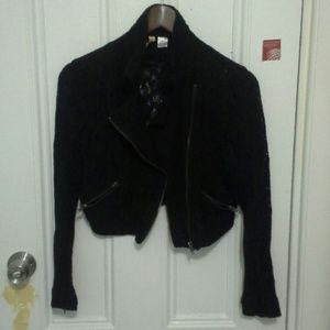 H&M Black moto jacket worn once