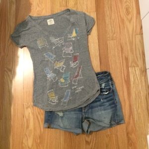 Vintage tshirt with chair designs