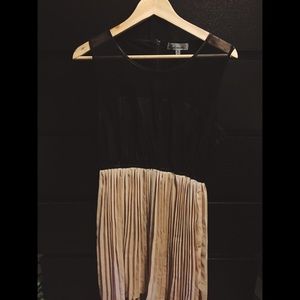 Edgy mesh/ leather dress