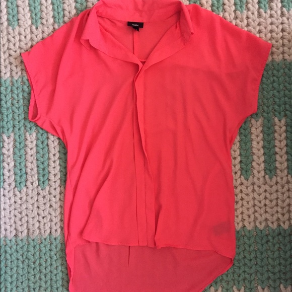 Pink high/low blouse