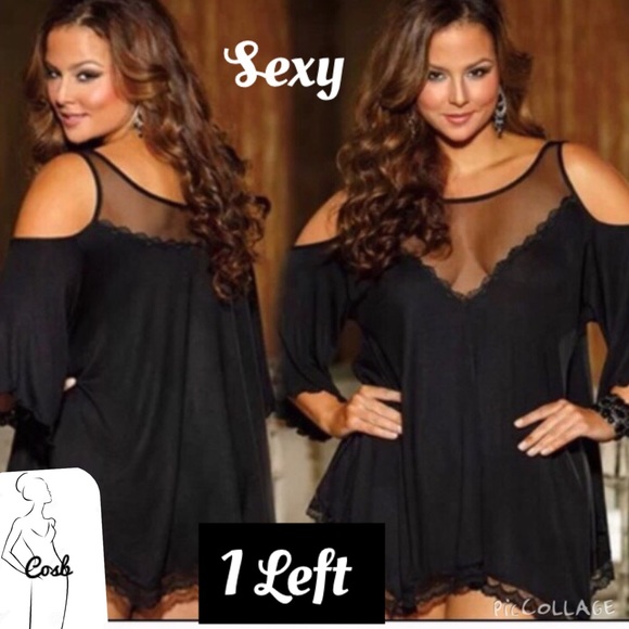 Cycle Boutique Tops - Bundled. Diva Plus Black Top w/Lace & Sage Dress.