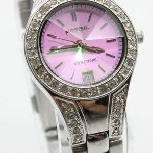 Fossil Watch Blue Series Pink Face