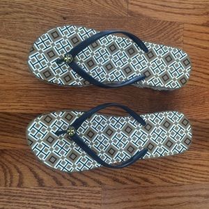 Authentic Tory Burch Foam wedge flip flops