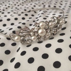 Pearl and rhinestone headband