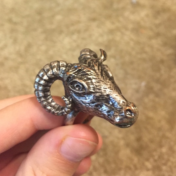 Ram Aries Silver Ring