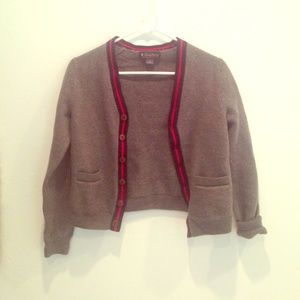 Cropped wool cardigan