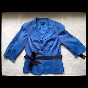 Adrianna Papell Blue Shimmer Jacket NWT size 8