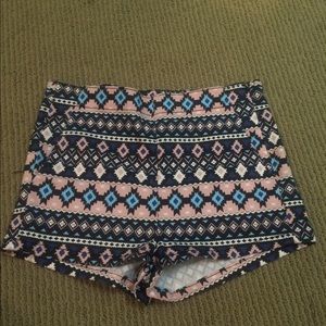 H&M Aztec print high waisted shorts