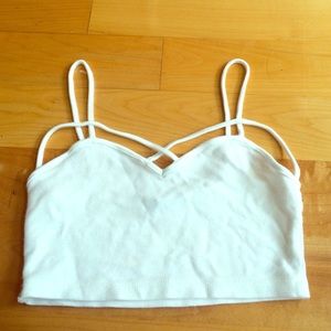 Brandy Melville white cross bra