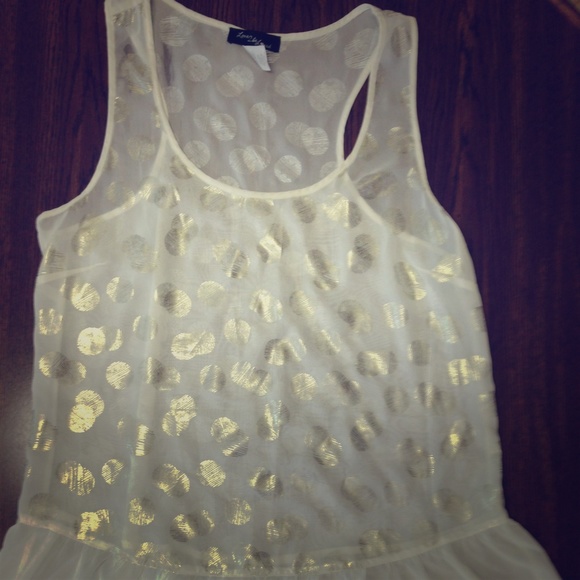 Love2beloved White & Gold Summer Top