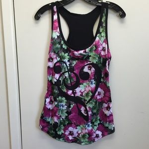 Floral Music Clef Tank