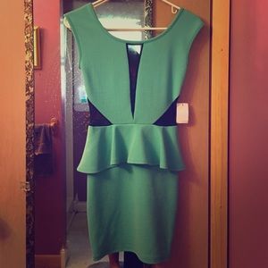 Teal Peplum dress! Charlotte Russe NWT