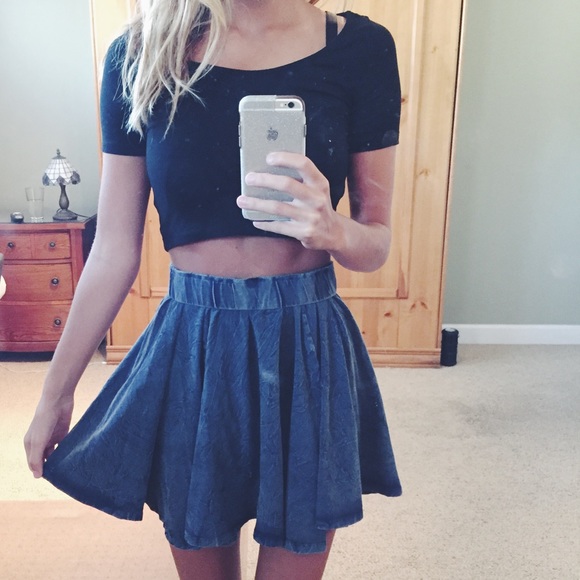 Urban Outfitters high wasted blue skirt