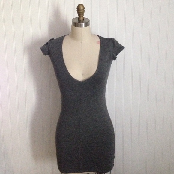 Ponte V-neck mini dress