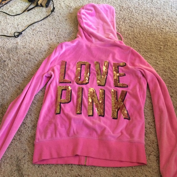 Victoria's Secret pink bling sweatshirt - Picture 1 of 3