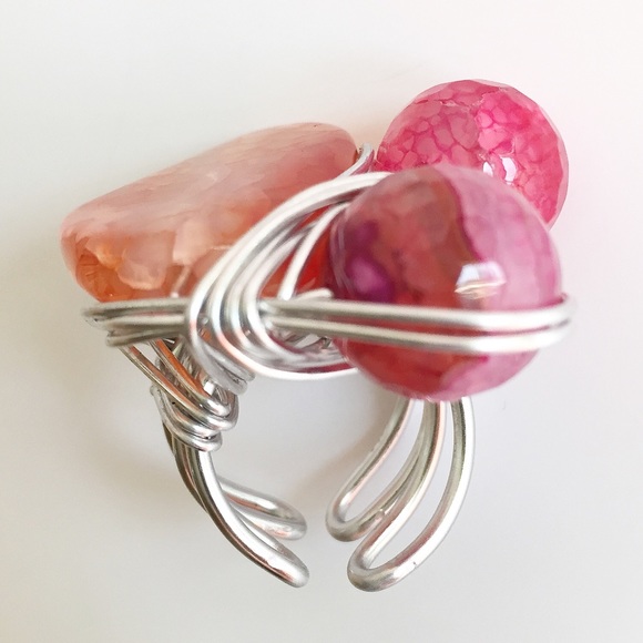Handcrafted Wire & Natural Stone Ring