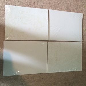 Canvases 2 blank and 2 pictured