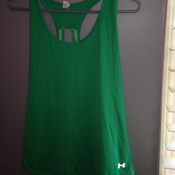 Green athletic tank top