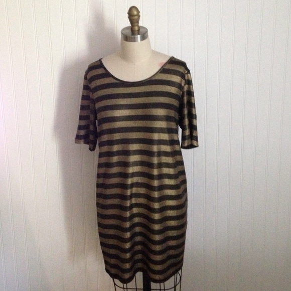 MINKPINK metallic stripped Tshirt Dress! - Picture 1 of 1