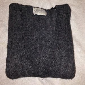 Hooded V-Neck Sweater