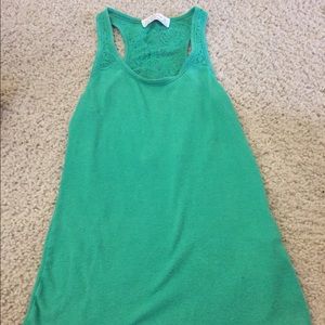 Women's green racer bank A&F tank