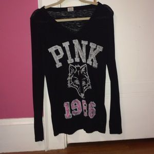 vs PINK Black V Neck