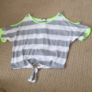 Open shoulder shirt. Will bargain