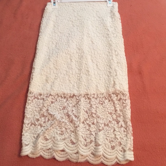 White Lace Skirt