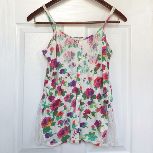 O'Neill floral lace tank top