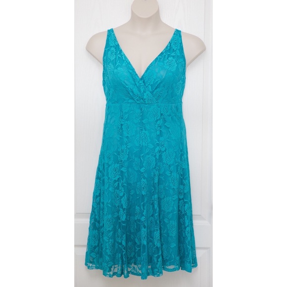 Teal Lace Dress