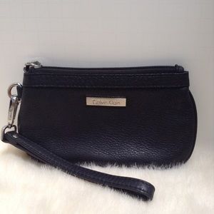 Calvin Klein leather wristlet