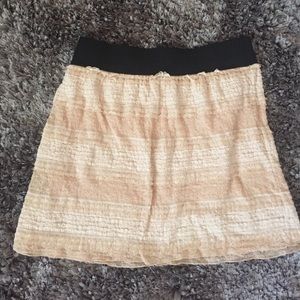 FREE PEOPLE cream lace skirt