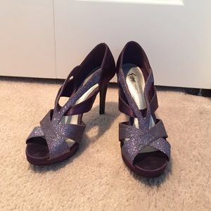 Purple Heels Worn Once!! Size 6.5!!