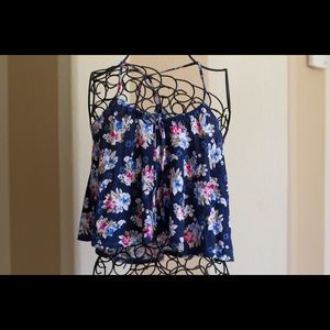 Summer floral spaghetti strapped top