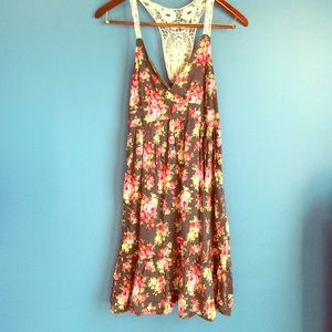 Floral gray sundress