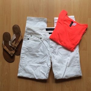 Calvin Klein White Skinny Crop Size 4