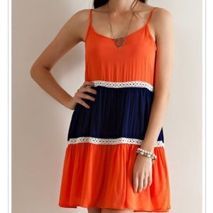 LAST ONE❗️Baby doll color block dress