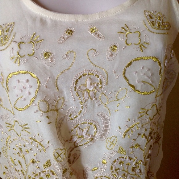 Beautiful embroidered chiffon Spring dress - Picture 2 of 4