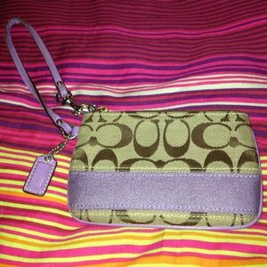 Purple Coach Wristlet