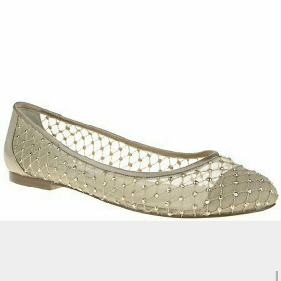 NINA BRIDAL PAULINE FLATS SIZE 9!