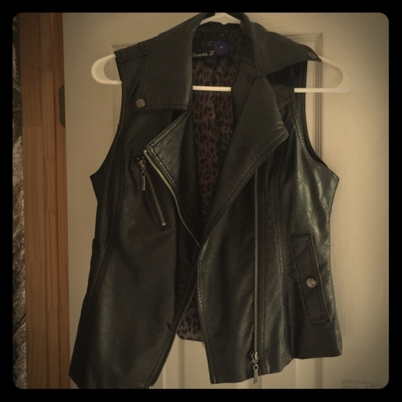 Forever 21 Vegan Leather Biker Vest