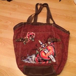Red by Marc Ecko tote bag