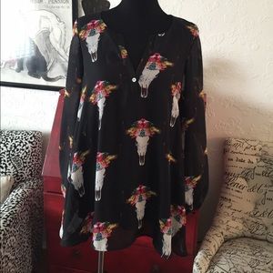 MuMu Bull print Tunic-Dress