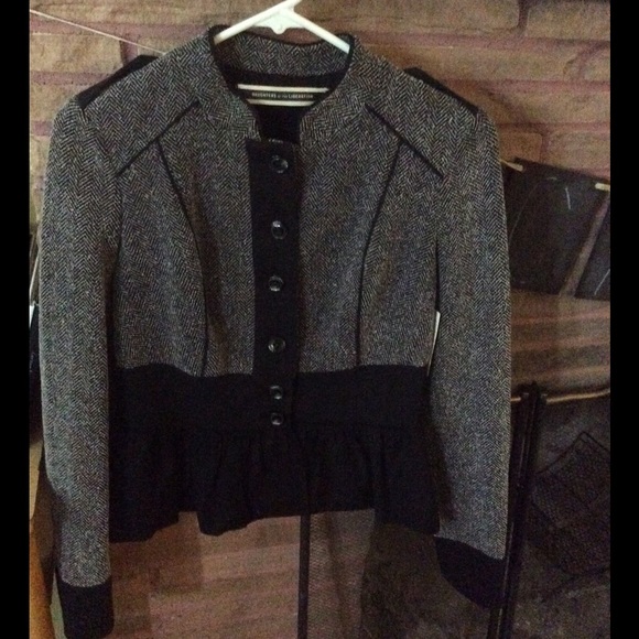 Anthropologie coat blazer jacket grey