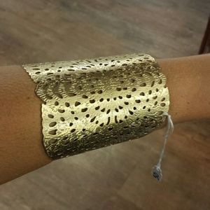Gold cuff bracelet